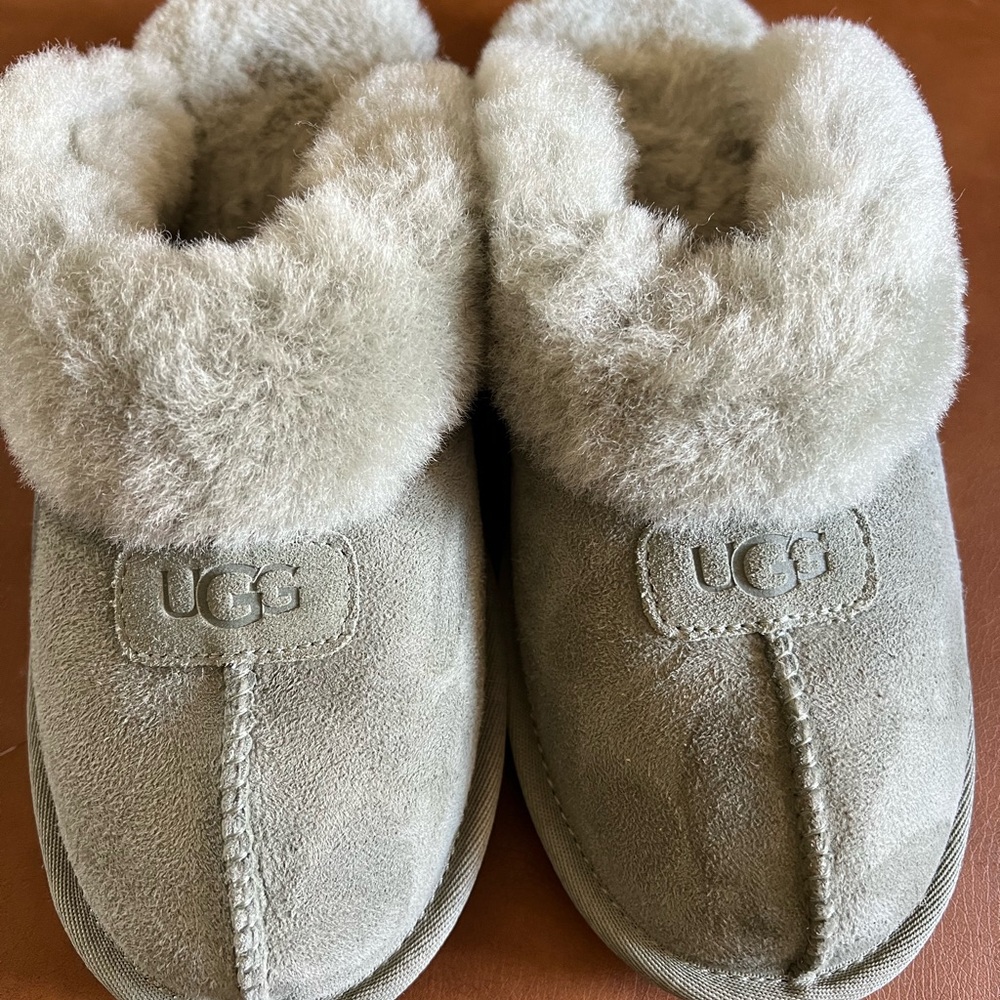 UGG Gray Shearling Slippers